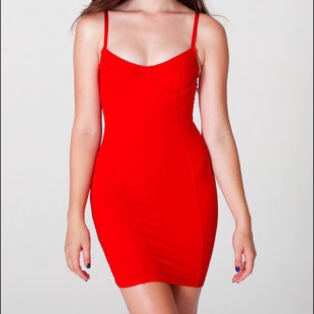 American apparel bodycon red dress